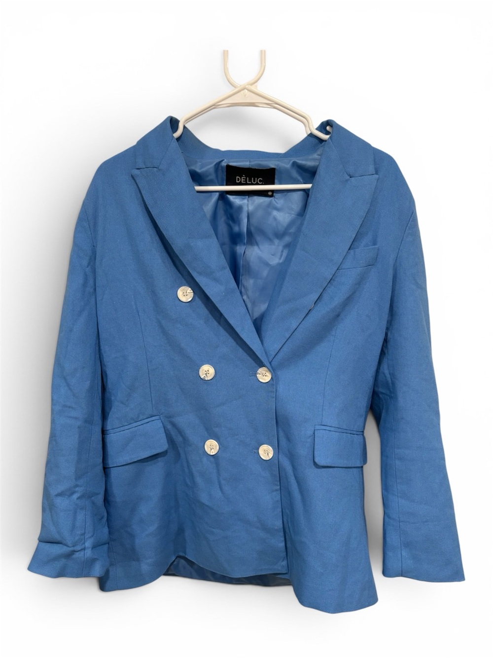 Deluc Blue Double-Breasted Blazer